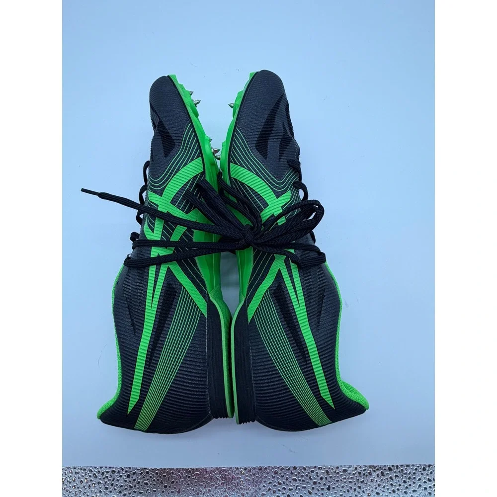Asics Hyper MD 6 Track Spikes Mens 12 Black Lime‎ Green G502Y Racing Shoes